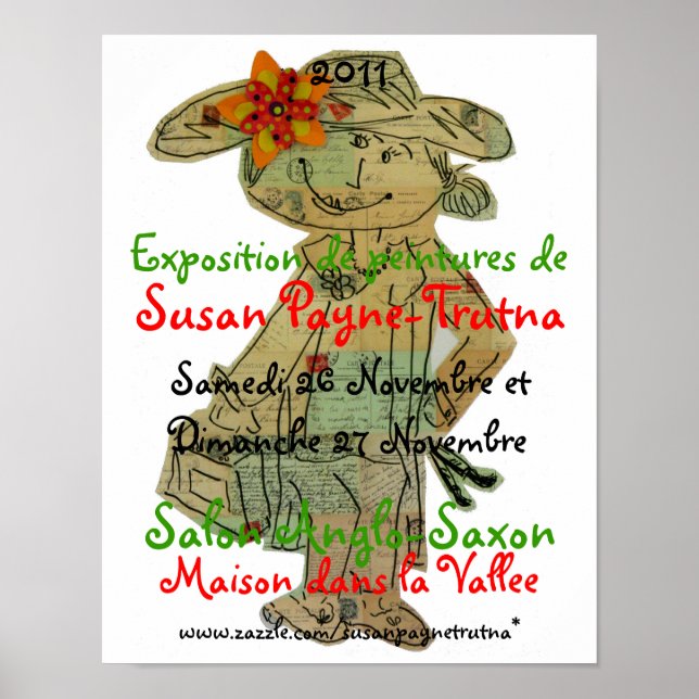 Affiche Exposition de Peintures de Susan Payne-Trutna (Devant)
