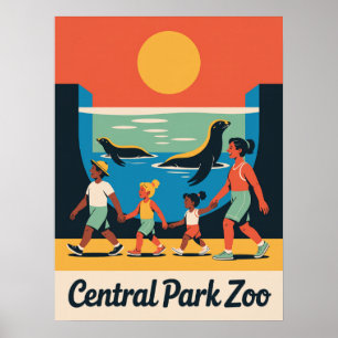 Affiche Exposition de phoques pour famille au zoo de Centr