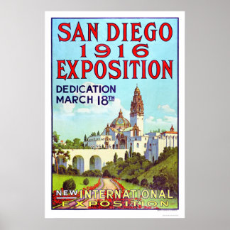Affiche Exposition de San Diego 1916