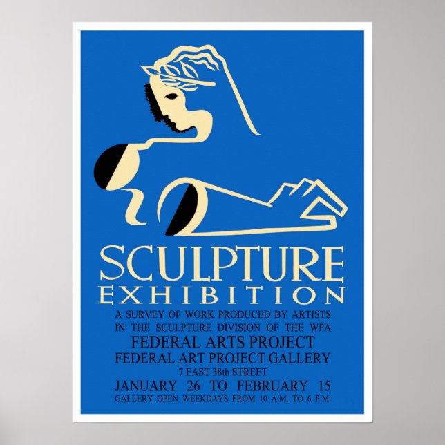 Affiche Exposition de sculpture de design américain (Devant)