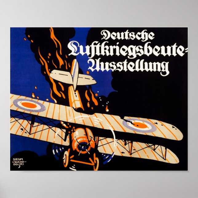 Affiche Exposition Du Pillage Allemand De La Guerre Aérien (Devant)
