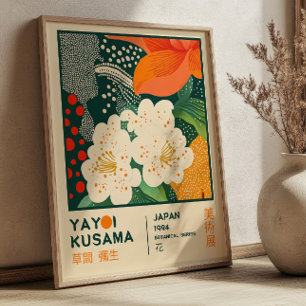 Affiche Exposition Florale BOHO Chic Yayoi Kusama