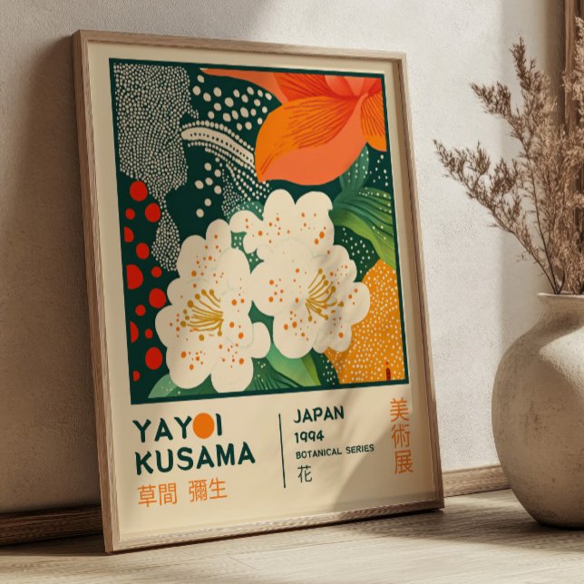 Affiche Exposition Florale BOHO Chic Yayoi Kusama (Créateur téléchargé)