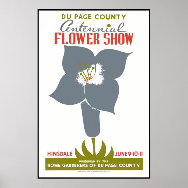 Affiche Exposition florale du comté de DuPage (Devant)