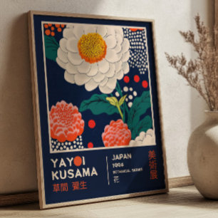 Affiche Exposition Florale Rétro Maximaliste Yayoi Kusama
