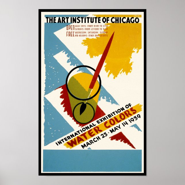 Affiche Exposition internationale sur la couleur de l'eau (Devant)