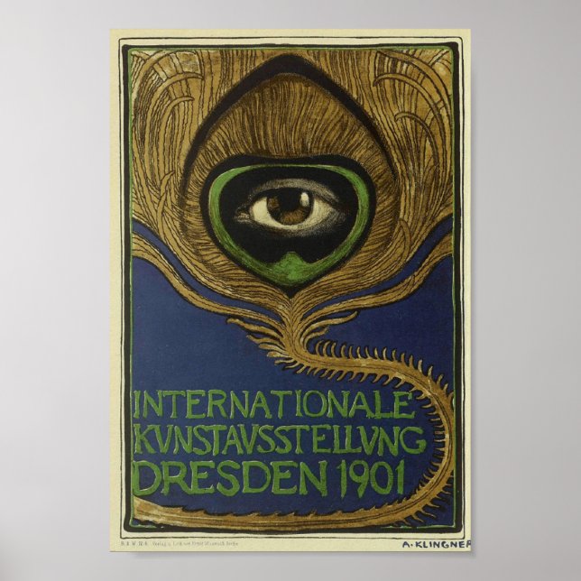 Affiche Exposition internationale vintage Art nouveau Klin (Devant)