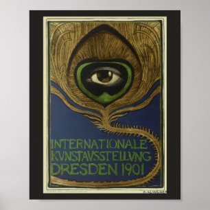 Affiche Exposition internationale vintage Art nouveau Klin