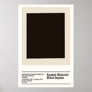 Affiche Exposition Kazimir Malevich Carré noir 1915