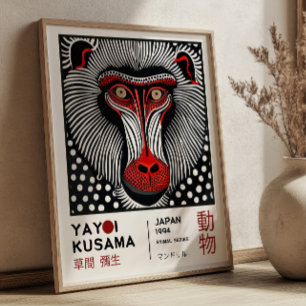 Affiche Exposition Rétro Mandrill de Yayoi Kusama