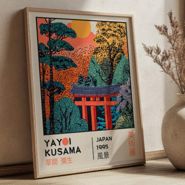 Affiche Exposition Rétrospective Paysage Japonais de Yayoi (Créateur téléchargé)