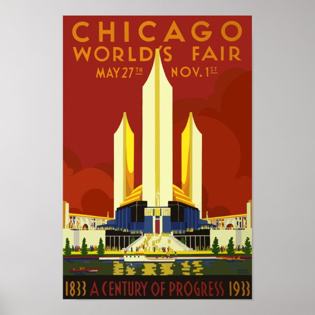 Affiche Exposition universelle de Chicago de 1933 (Devant)