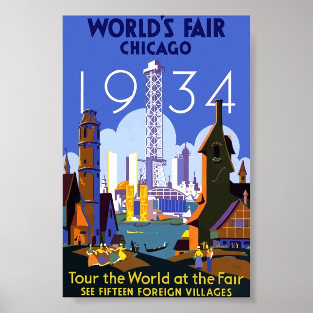 Affiche Exposition universelle de Chicago de 1934 (Devant)