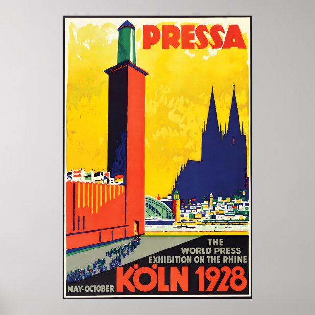 Affiche Exposition universelle de la presse de Cologne 192 (Devant)