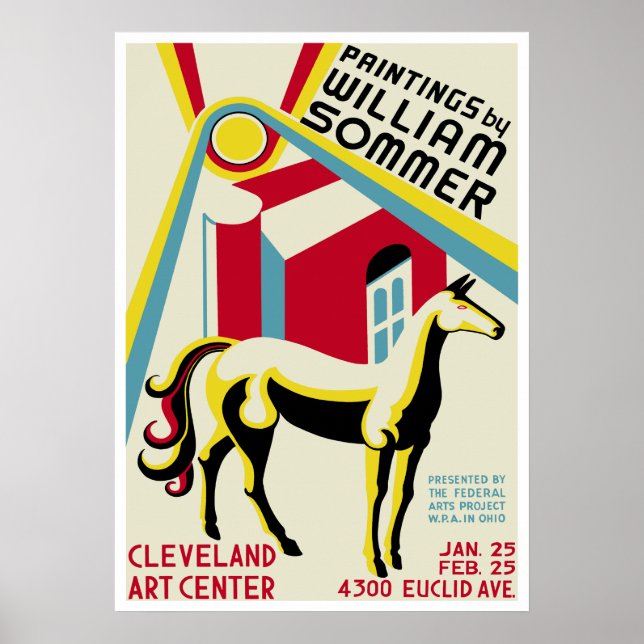 Affiche Exposition William Sommer (Devant)