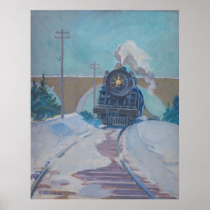Affiche Express d'hiver - Kulhanek Train Scene (1968)