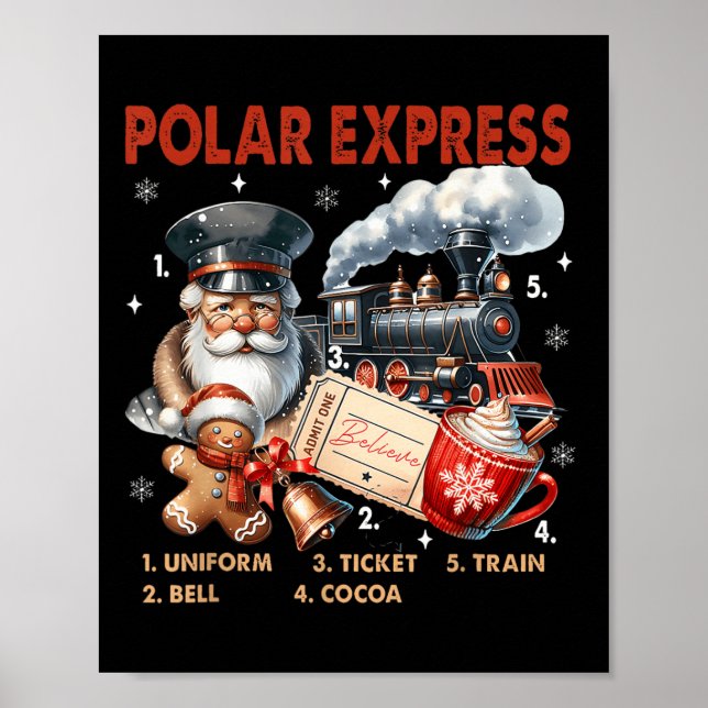 Affiche Express Polaire Du Pôle Nord Tous À L'Étranger Cro (Devant)