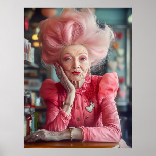 Affiche Expression d'amour Kiss of Timeless Grace en rose