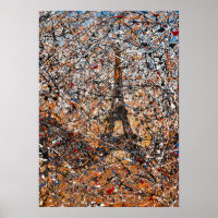 Expressionnisme abstrait Tour Eiffel de Paris Art