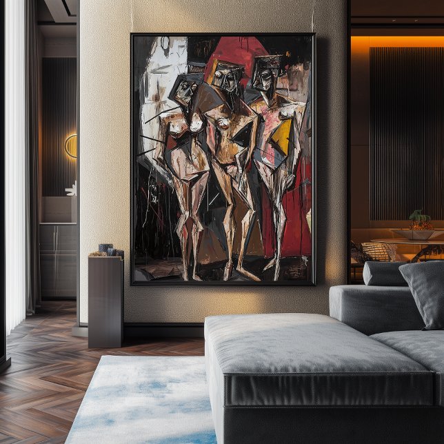 Affiche Expressionniste Les Trois Grâces – Contemporain Au (Créateur téléchargé)