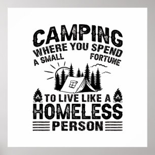 Affiche Expressions drôles de camping
