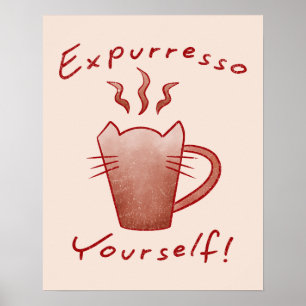 Affiche Exprimez-vous Cats et café Expurresso