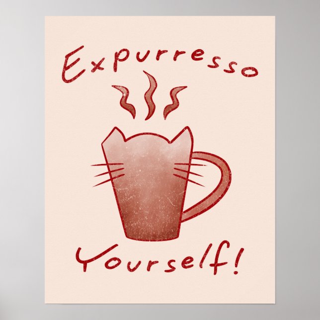 Affiche Exprimez-vous Cats et café Expurresso (Devant)
