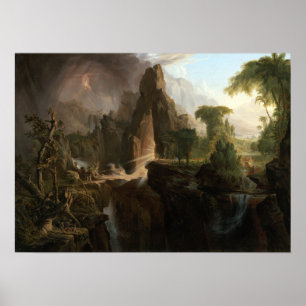Affiche Expulsion de Thomas Cole du jardin d'Eden