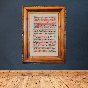 Affiche Exsurge Domine Antiphon Manuscrit de Musique Médié