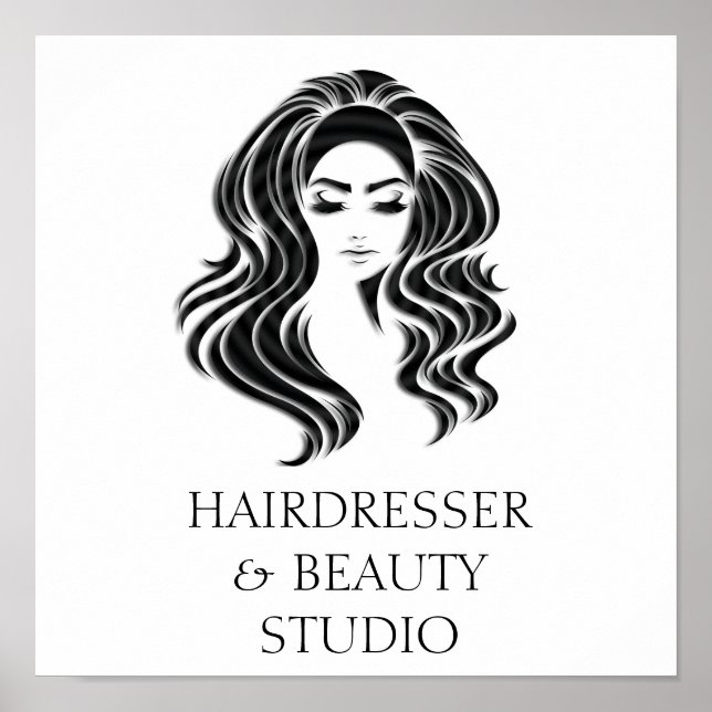 Affiche Extension de cheveux créative Salon de beauté Stud (Devant)