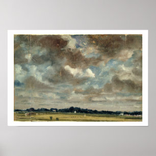 Affiche Extensive Landscape with Grey Clouds, c.1821 (oil