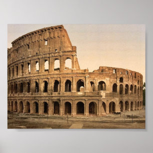 Affiche Extérieur du Colisé, classique Phot de Rome,