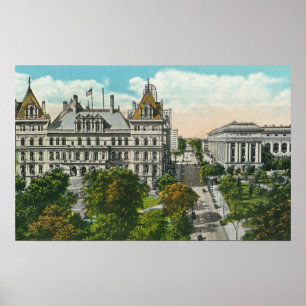 Affiche Exterior View of State Capitol & Educational