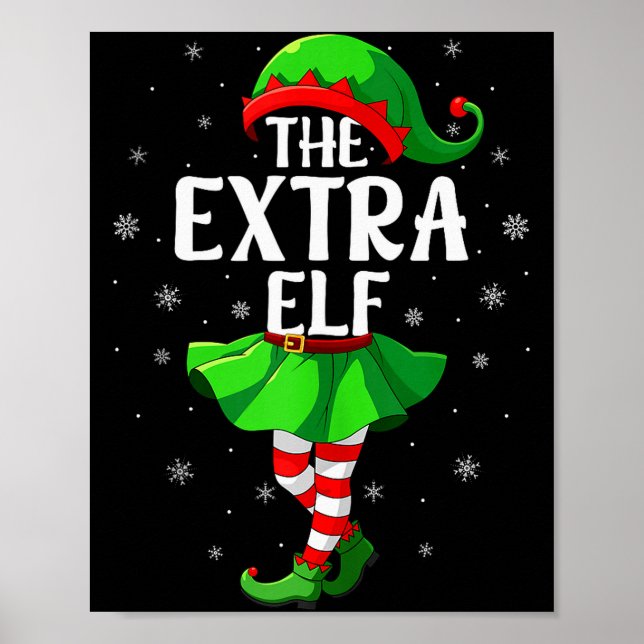 Affiche Extra Elf Christmas Girls Women Elf Squad Xmas Fam (Devant)