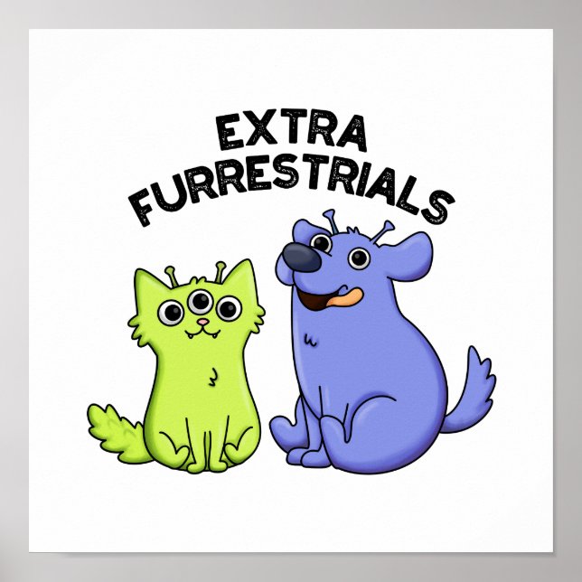 Affiche Extra Furrestries Funny Alien Furry Pet (Devant)