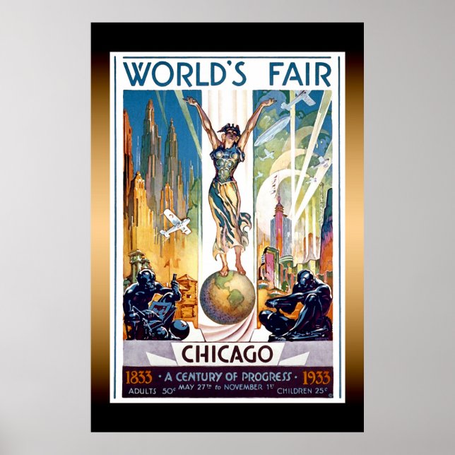 Affiche Extra Large de la Foire Mondiale de Chicag (Devant)