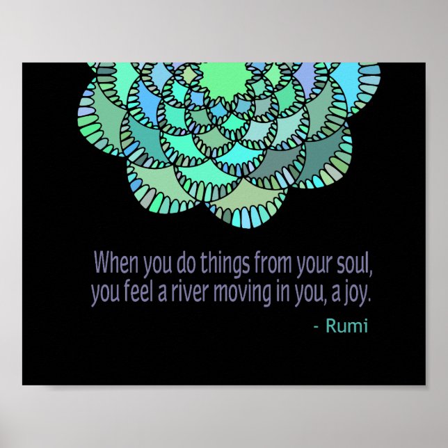 Affiche Extrait de la citation de Soul Rumi (Devant)