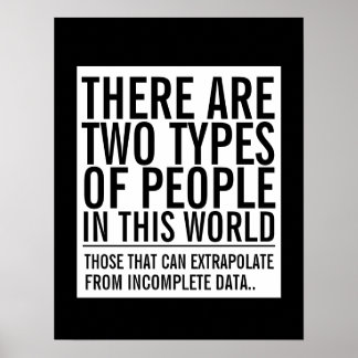 Affiche Extrapoler à partir d'un humour geek de données in