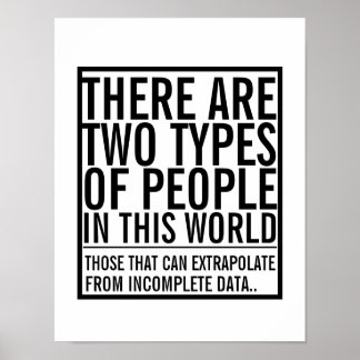 Affiche Extrapoler à partir d'un humour geek de données in