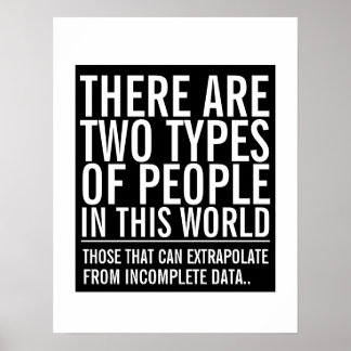 Affiche Extrapoler à partir d'un humour geek de données in