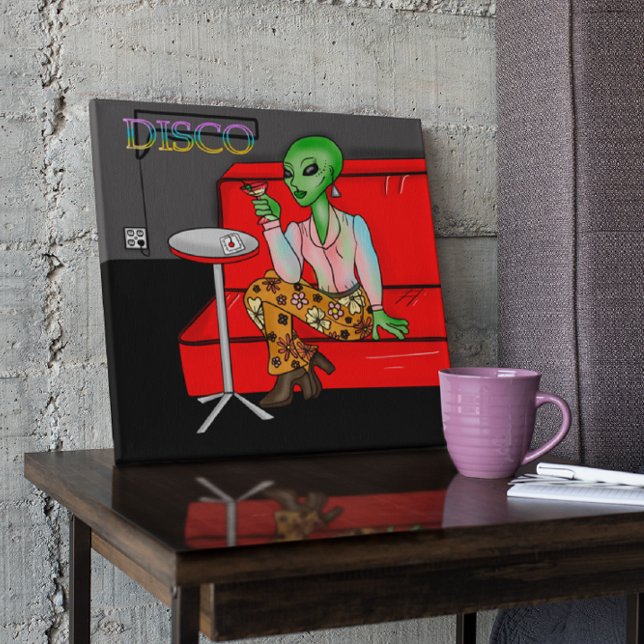Affiche Extraterrestre rétro des années 1970 dans Disco Lo (Créateur téléchargé)