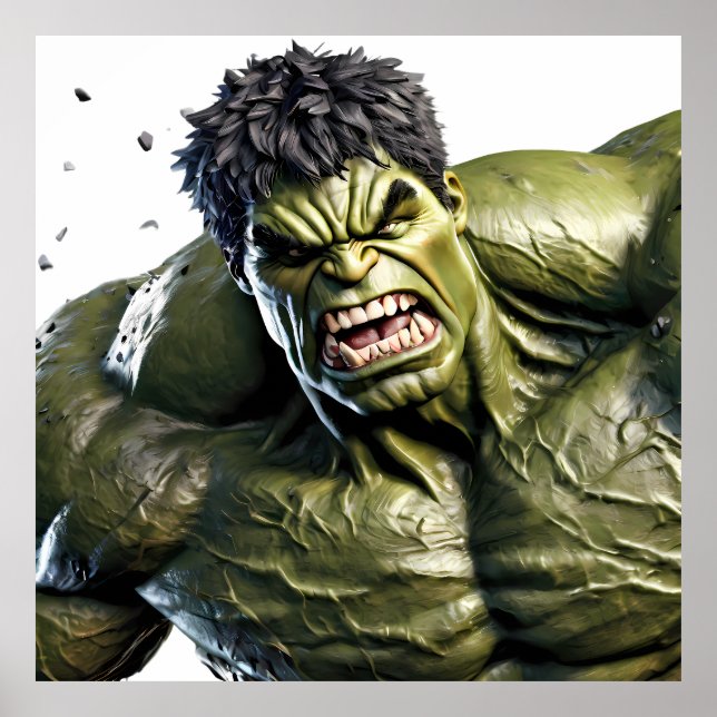 Affiche Extreme Close-Up of the Enraged Hulk (Devant)