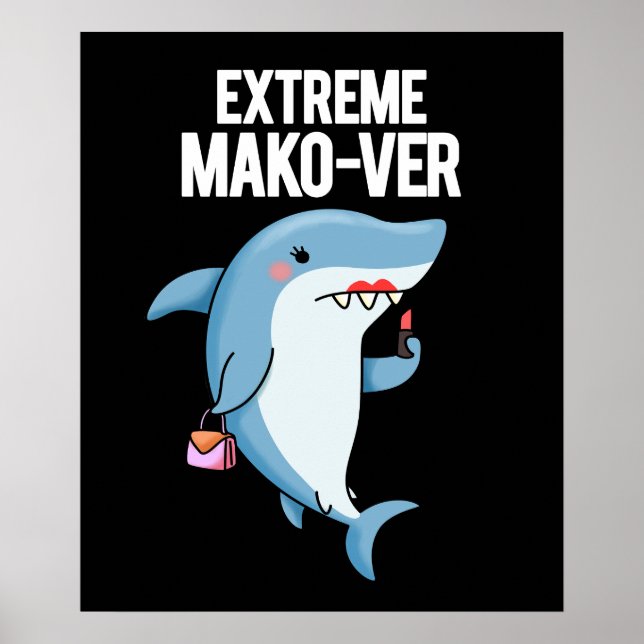 Affiche Extreme Mako ver Funny Mako requin jeu de tir noir (Devant)