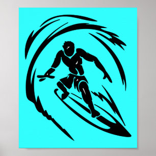 Affiche extrême_sport_003 SURF DUDE TATTOO TRIBAL