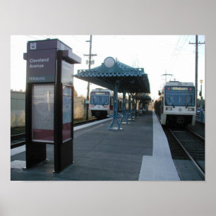 Affiche Extrémité de Portland Orégon max de la ligne