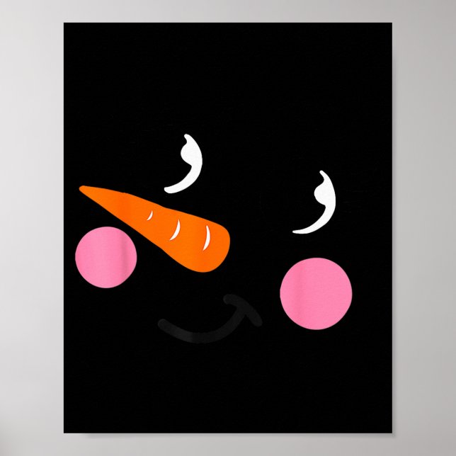 Affiche Eyelashes Christmas Outfit Snowman Face Costume Gi (Devant)