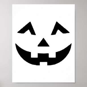 Affiche Eyelashes Jack-o'-lantern Face Citrouille Hallowen