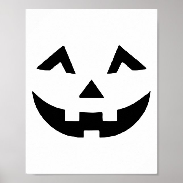 Affiche Eyelashes Jack-o'-lantern Face Citrouille Hallowen (Devant)