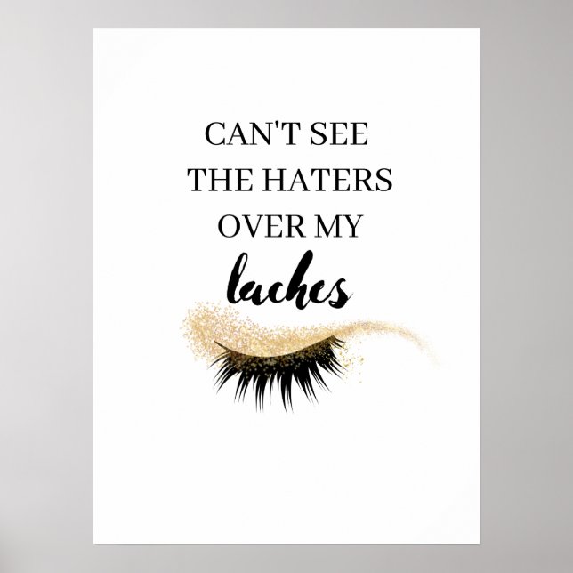 Affiche Eyelashes Les citations de Lashes ne peuvent pas v (Devant)