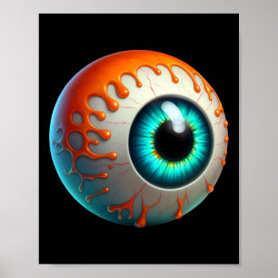 Affiche Eyell humain mince Déplaisant Halloween Funny Lazy